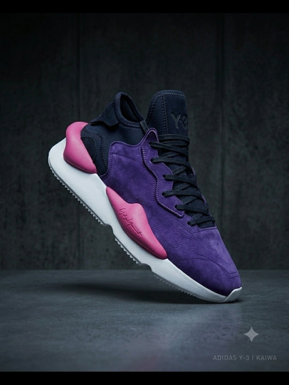 Y's by Yohji Yamamoto Purple and Pink Suede Runner Sneakers